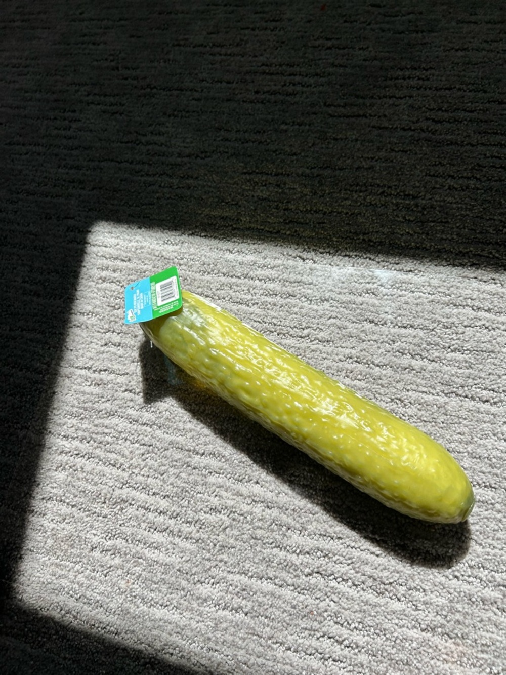 Squeeezy Giant Pickle Prop - Bright Yellow-Green